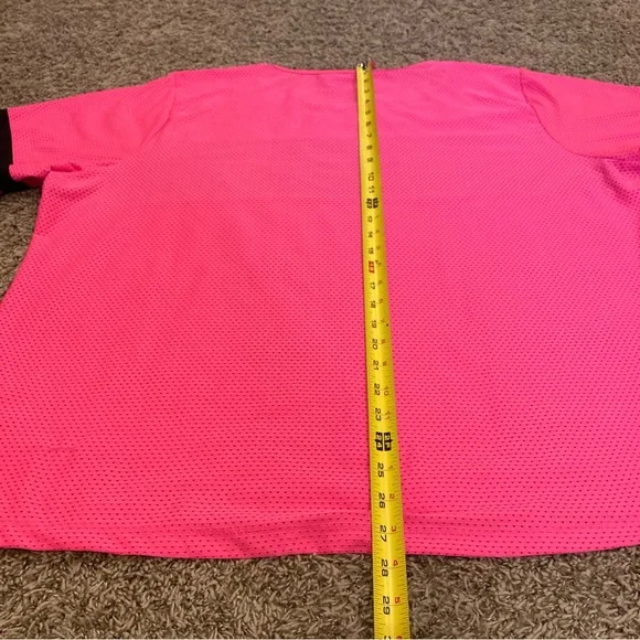BEBE Sport Hot Pink Mesh Jersey Short Sleeve Hip Hop Street Size 3X Loose Baggy - Picture 9 of 12